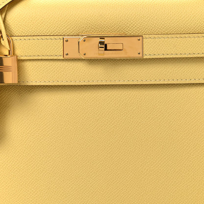 HERMES Epsom Kelly Sellier 28 Jaune Poussin