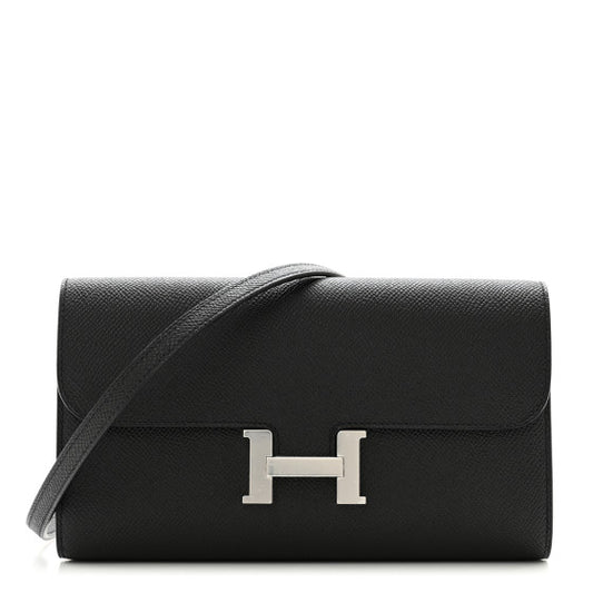 HERMES Epsom Constance Wallet To Go Black