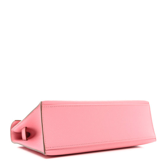 HERMES Epsom Kelly Pochette Clutch Rose Confetti