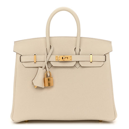 HERMES Togo Birkin 25 Craie