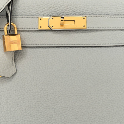 HERMES Taurillon Clemence Kelly Retourne 28 Bleu Pale