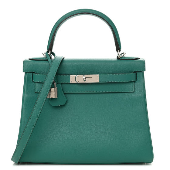 HERMES Evercolor Verso Kelly Retourne 28 Vert Verone Bleu Du Nord