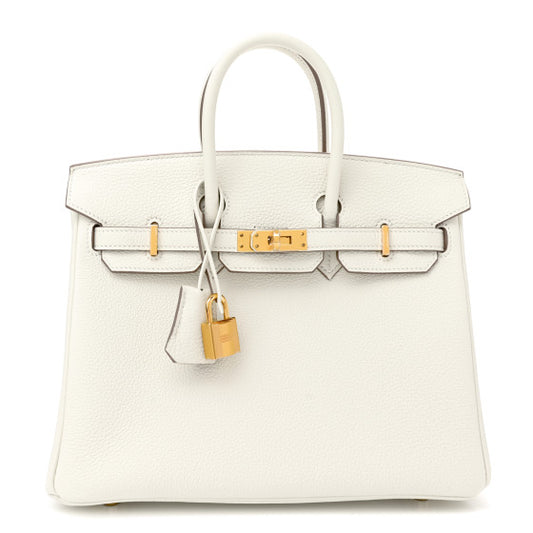 HERMES Togo Birkin 25 Mushroom