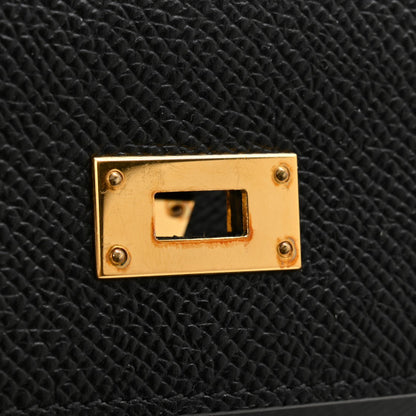 HERMES Epsom Kelly Wallet To Go Black