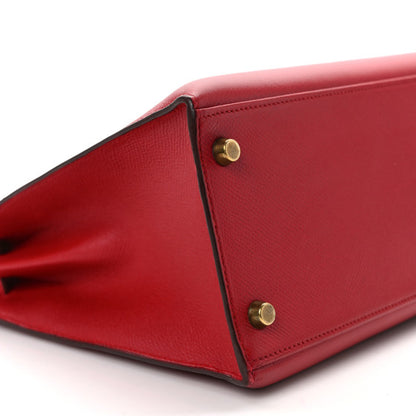 HERMES Courchevel Kelly Sellier 28 Rouge Vif