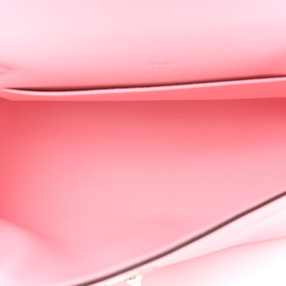 HERMES Swift Kelly Pochette Clutch Rose Sakura