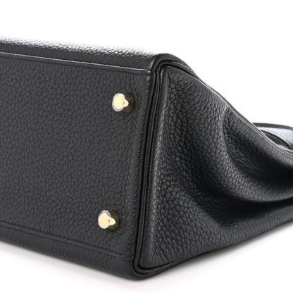 HERMES Taurillon Clemence Kelly Retourne 32 Black