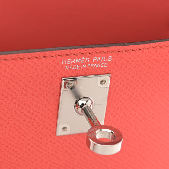 HERMES Epsom Mini Kelly Sellier 20 Rose Texas