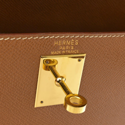 HERMES Courchevel Kelly Sellier 28 Gold