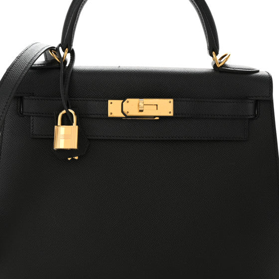 HERMES Epsom Kelly Sellier 28 Black