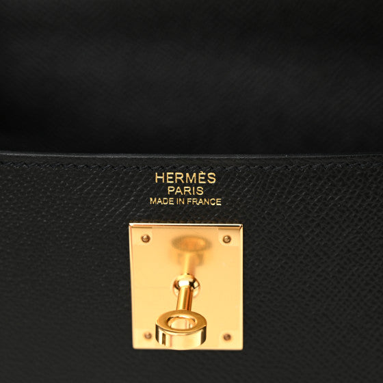 HERMES Epsom Kelly Sellier 32 Black