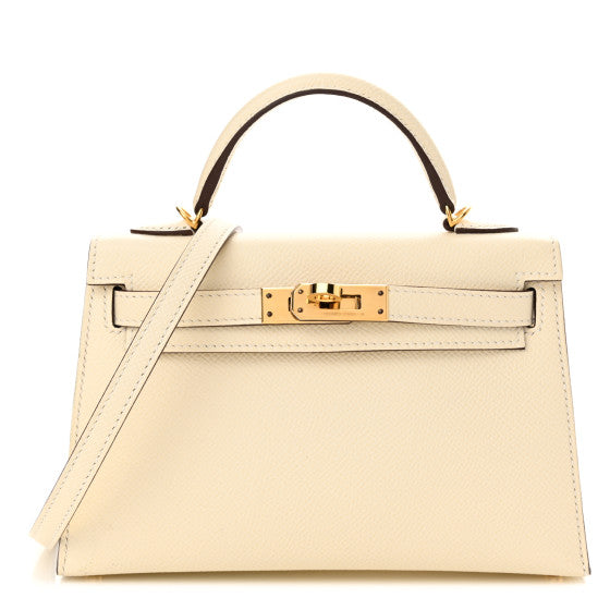 HERMES Epsom Mini Kelly Sellier 20 Nata