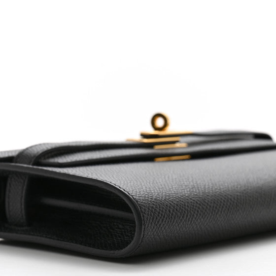 HERMES Epsom Kelly Wallet To Go Black