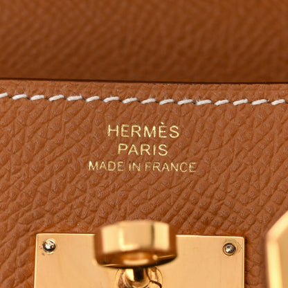 HERMES Epsom Kelly Wallet To Go Gold