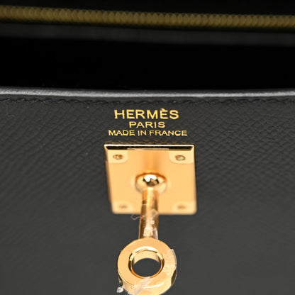 HERMES Epsom Kelly Sellier 25 Black