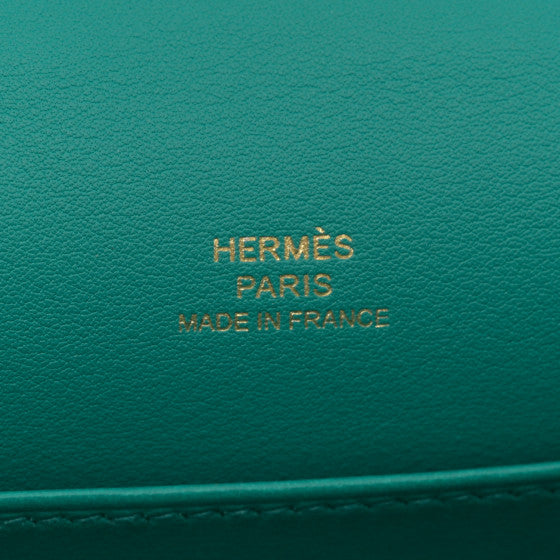 HERMES Swift Kelly Pochette Clutch Vert Verone