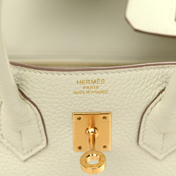 HERMES Togo Birkin 25 Mushroom