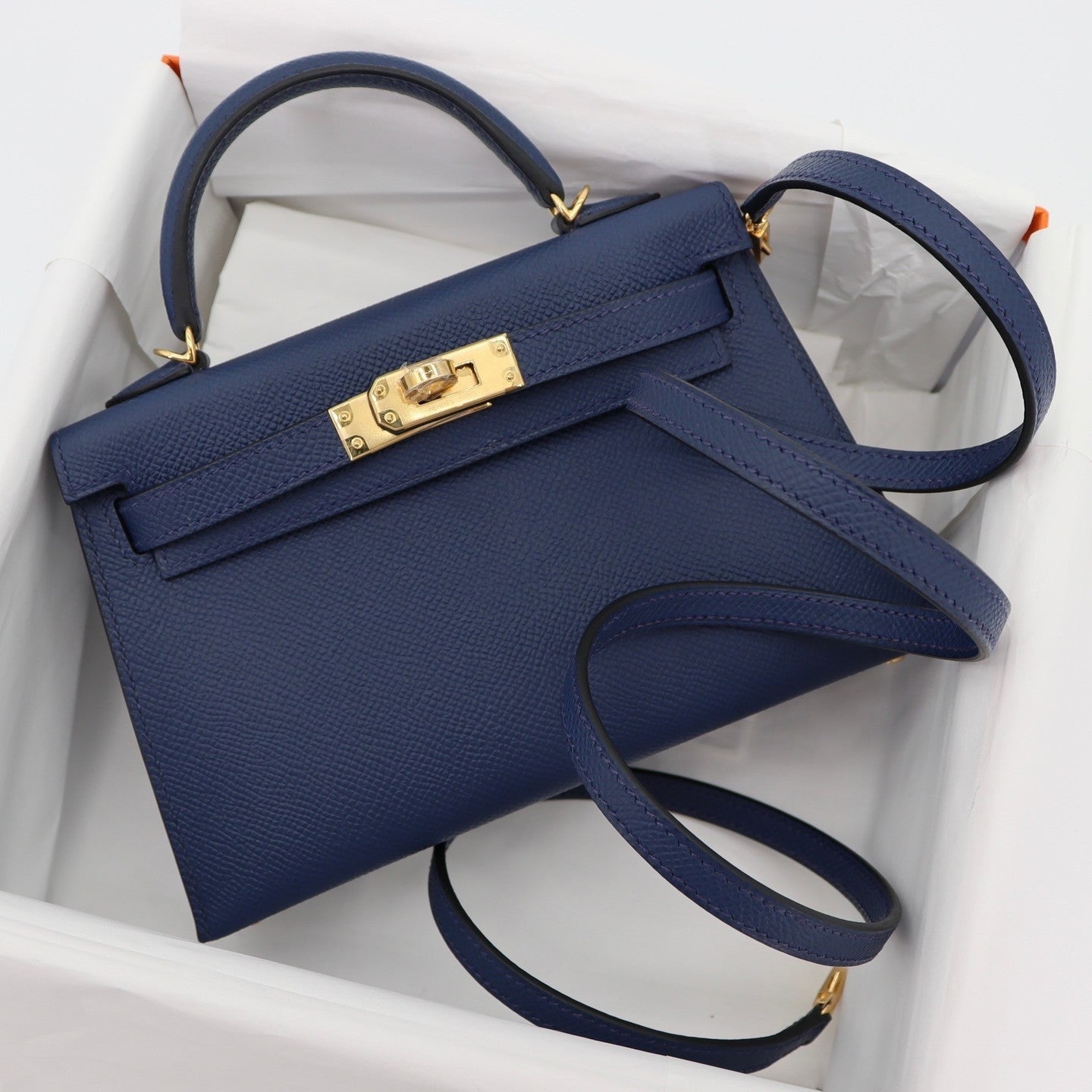 💙⁠ Hermès || Mini Kelly II⁠ Bleu Navy Epsom Leather⁠ || Gold Hardware⁠