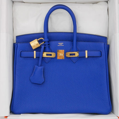 💙 Hermès Handbag || 30cm Birkin Bleu Royal Togo Leather || Gold Hardware