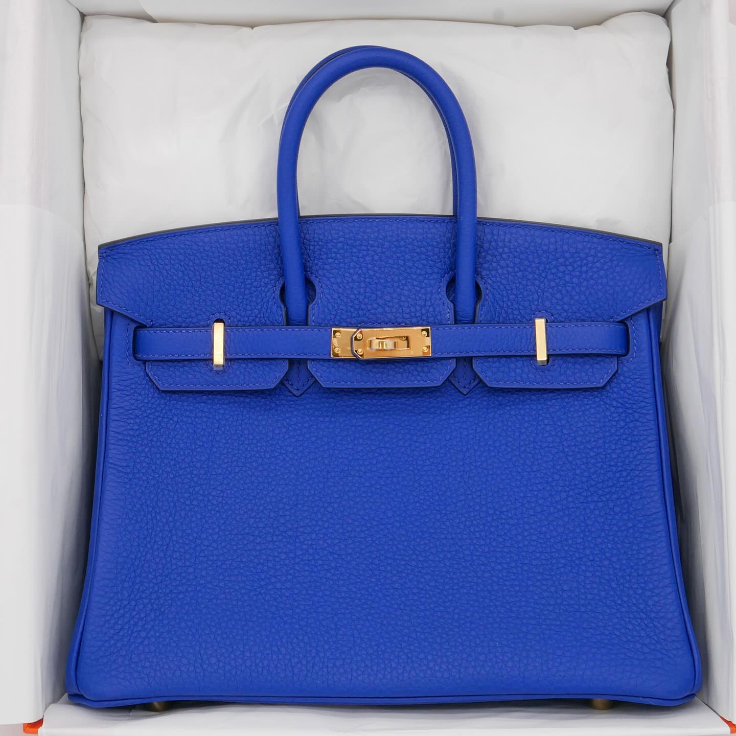 💙 Hermès Handbag || 30cm Birkin Bleu Royal Togo Leather || Gold Hardware