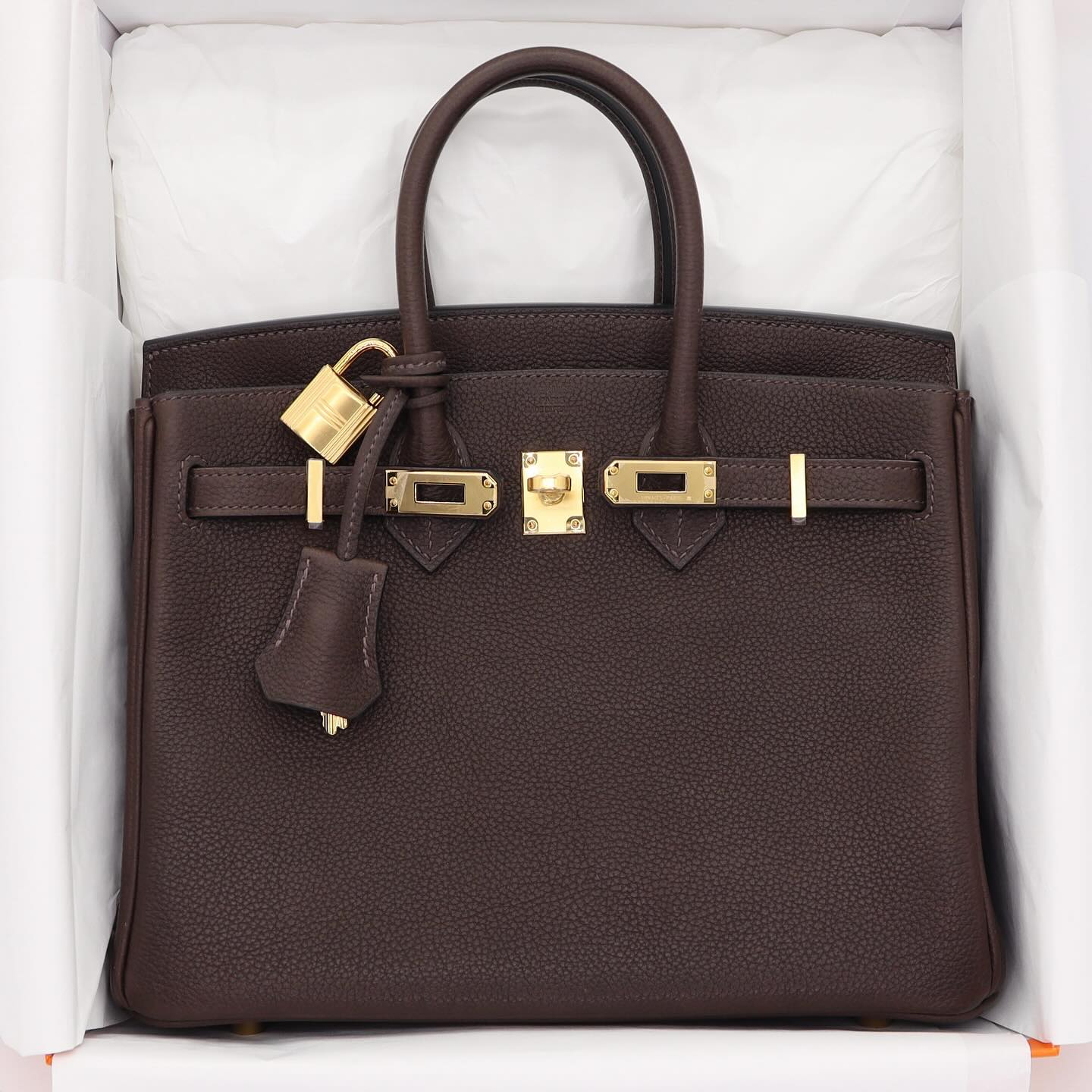 🤎 Hermès Handbag || 30cm Birkin Ebene Barenia Faubourg Leather || Gold Hardware