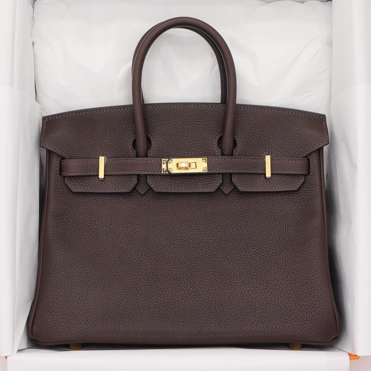 🤎 Hermès Handbag || 30cm Birkin Ebene Barenia Faubourg Leather || Gold Hardware