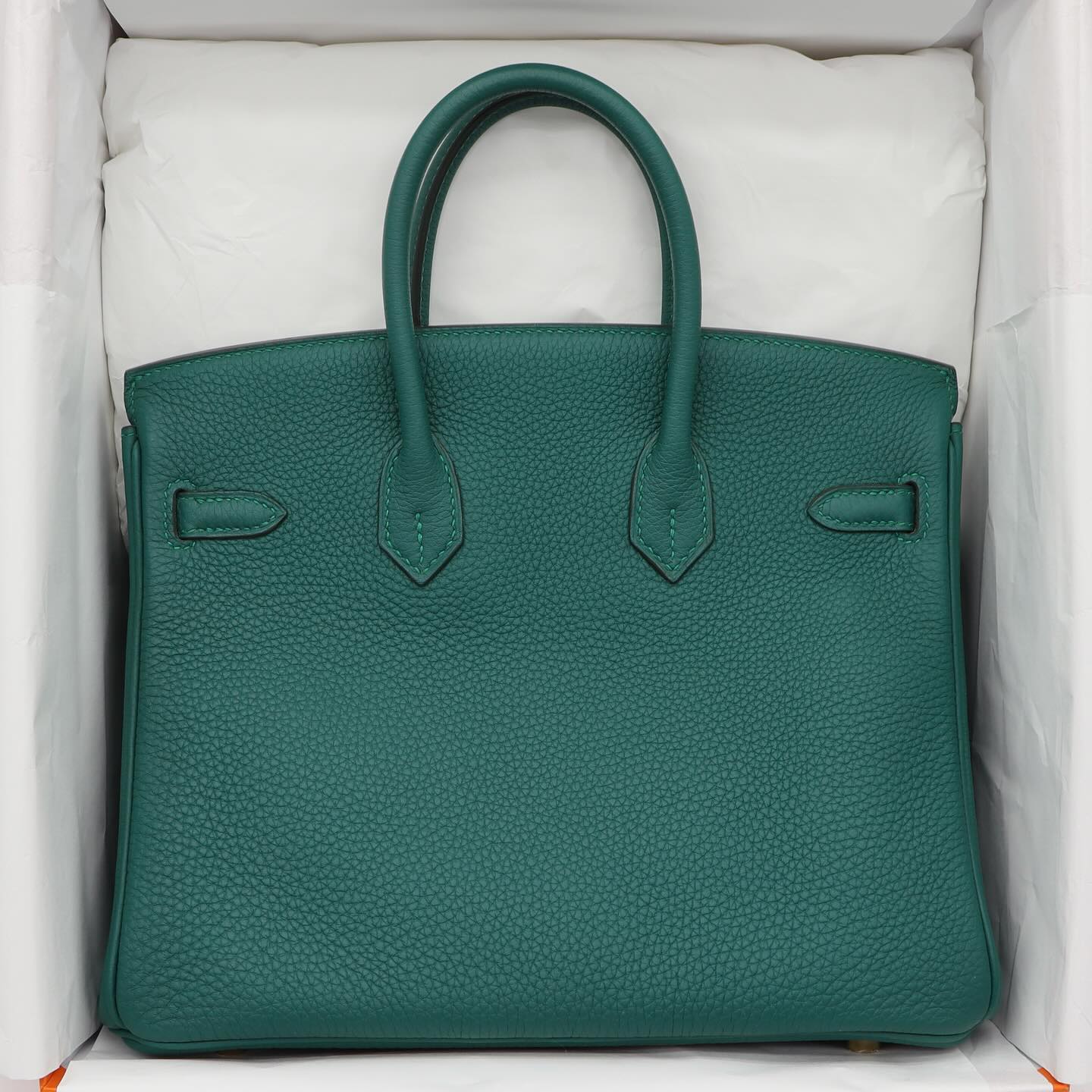 💚 Hermès Handbag || 30cm Birkin Malachite Togo Leather || Gold Hardware