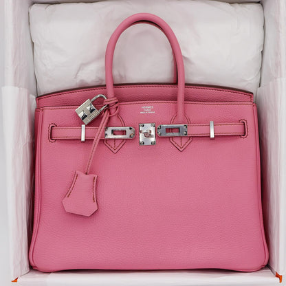 🎀 Hermès  Handbag || 30cm Birkin Bubblegum Swift Leather || Palladium Hardware