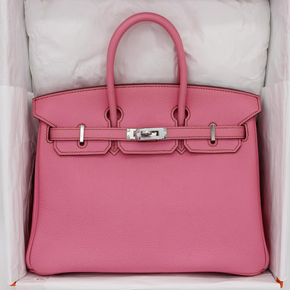 🎀 Hermès  Handbag || 30cm Birkin Bubblegum Swift Leather || Palladium Hardware