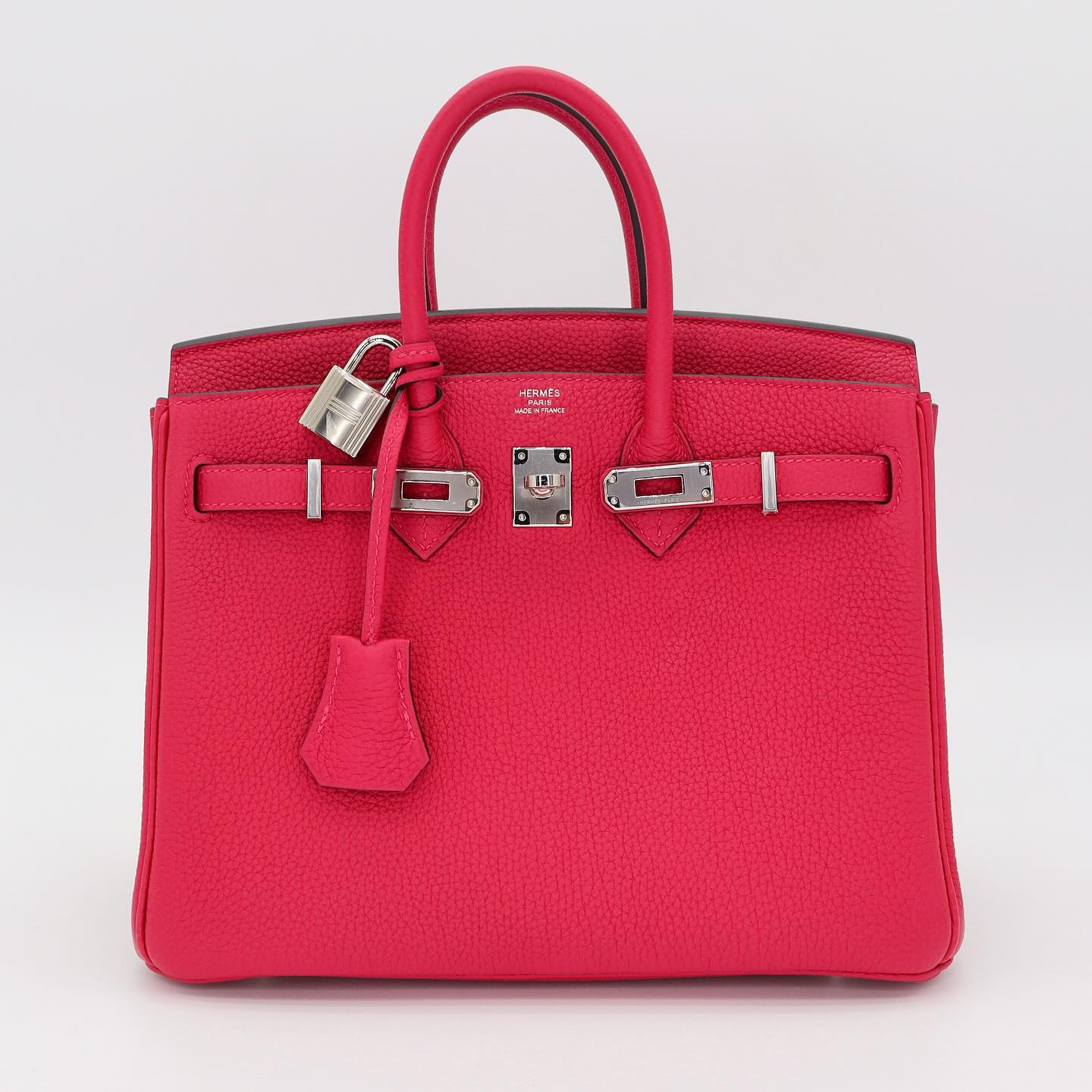 🌺 Hermès bag || 30cm Handbag Birkin Rose Mexico Togo Leather || Palladium Hardware