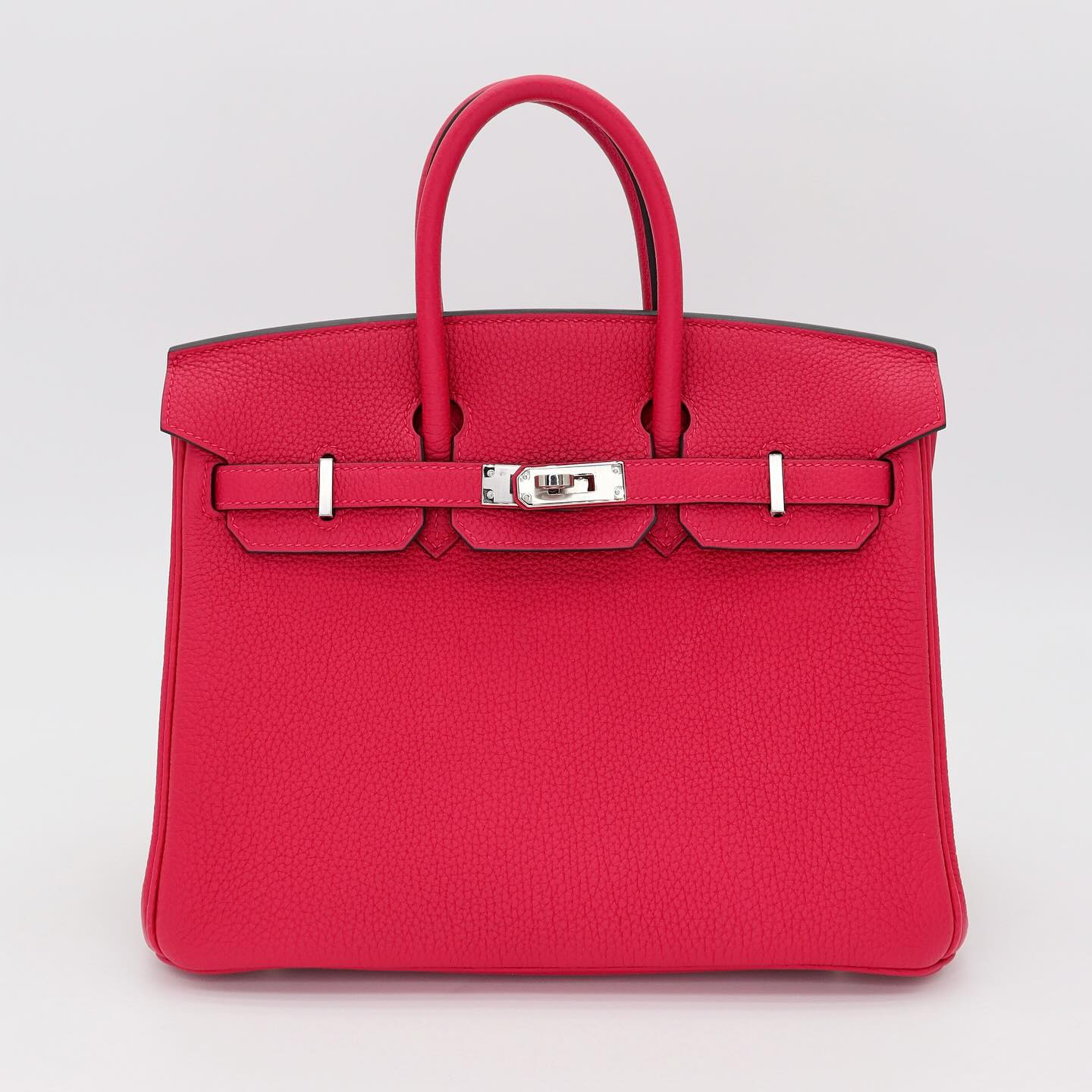 🌺 Hermès bag || 30cm Handbag Birkin Rose Mexico Togo Leather || Palladium Hardware