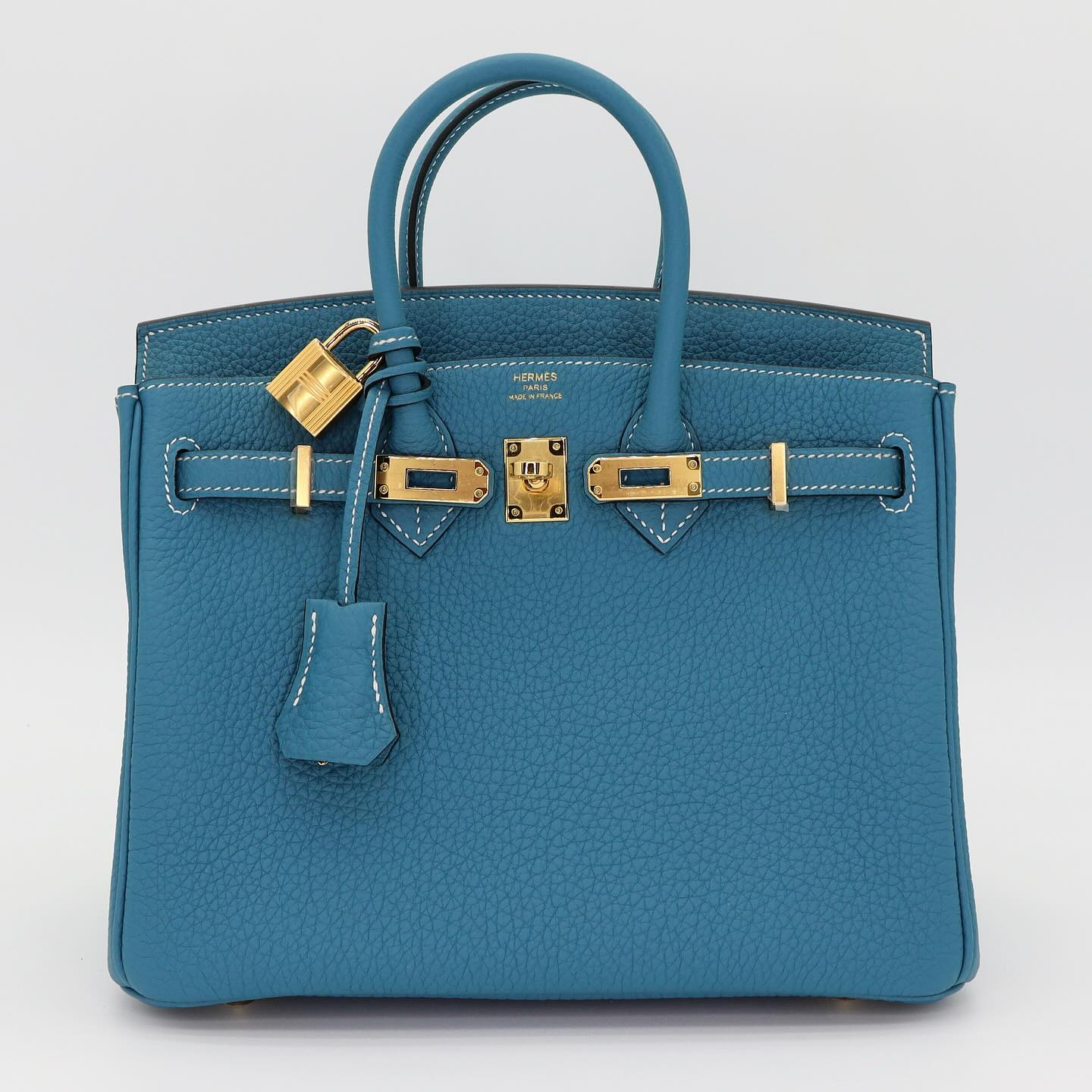 👖 Hermès Handbag || 30cm Birkin Bleu Jean Togo Leather || Gold Hardware