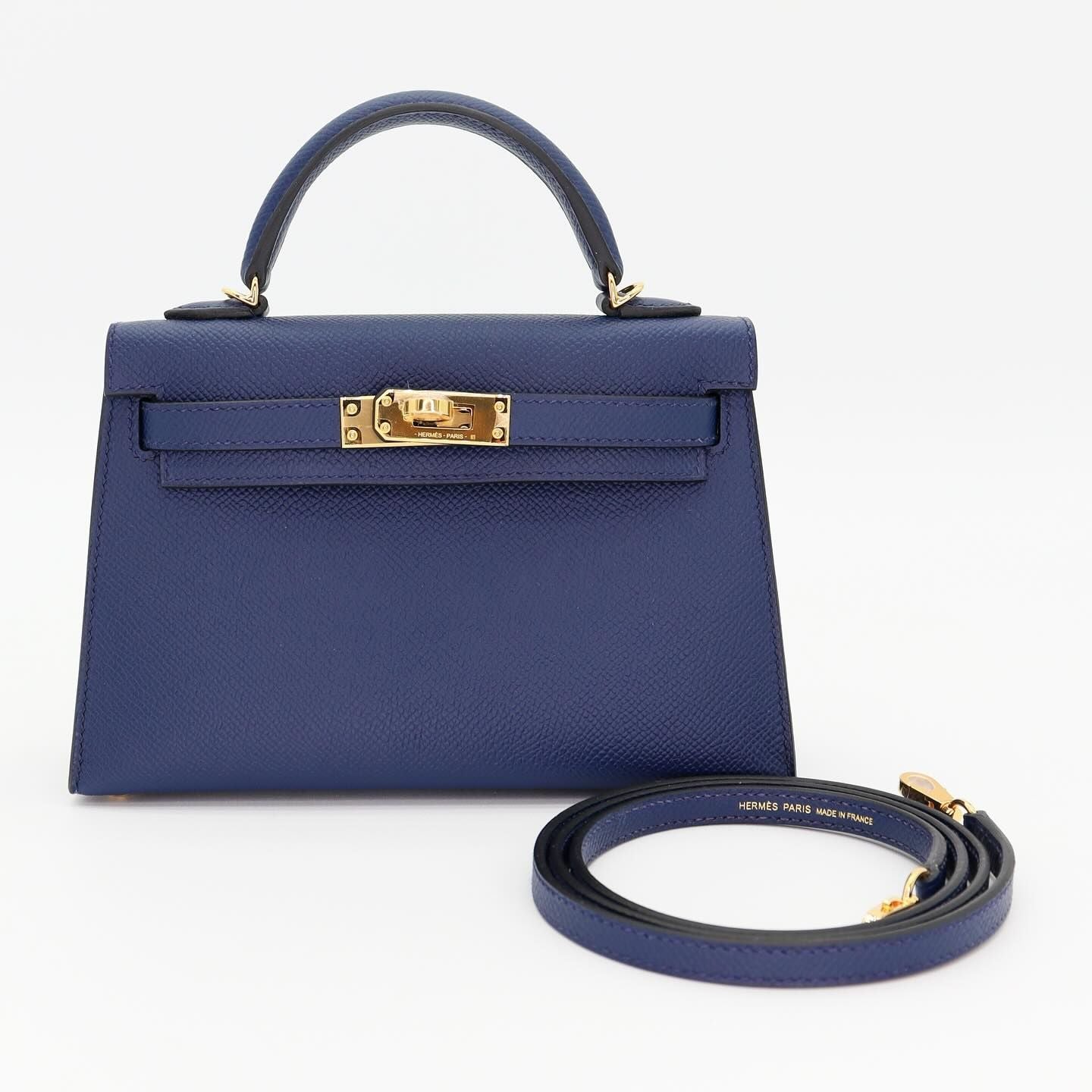 💙⁠ Hermès || Mini Kelly II⁠ Bleu Navy Epsom Leather⁠ || Gold Hardware⁠