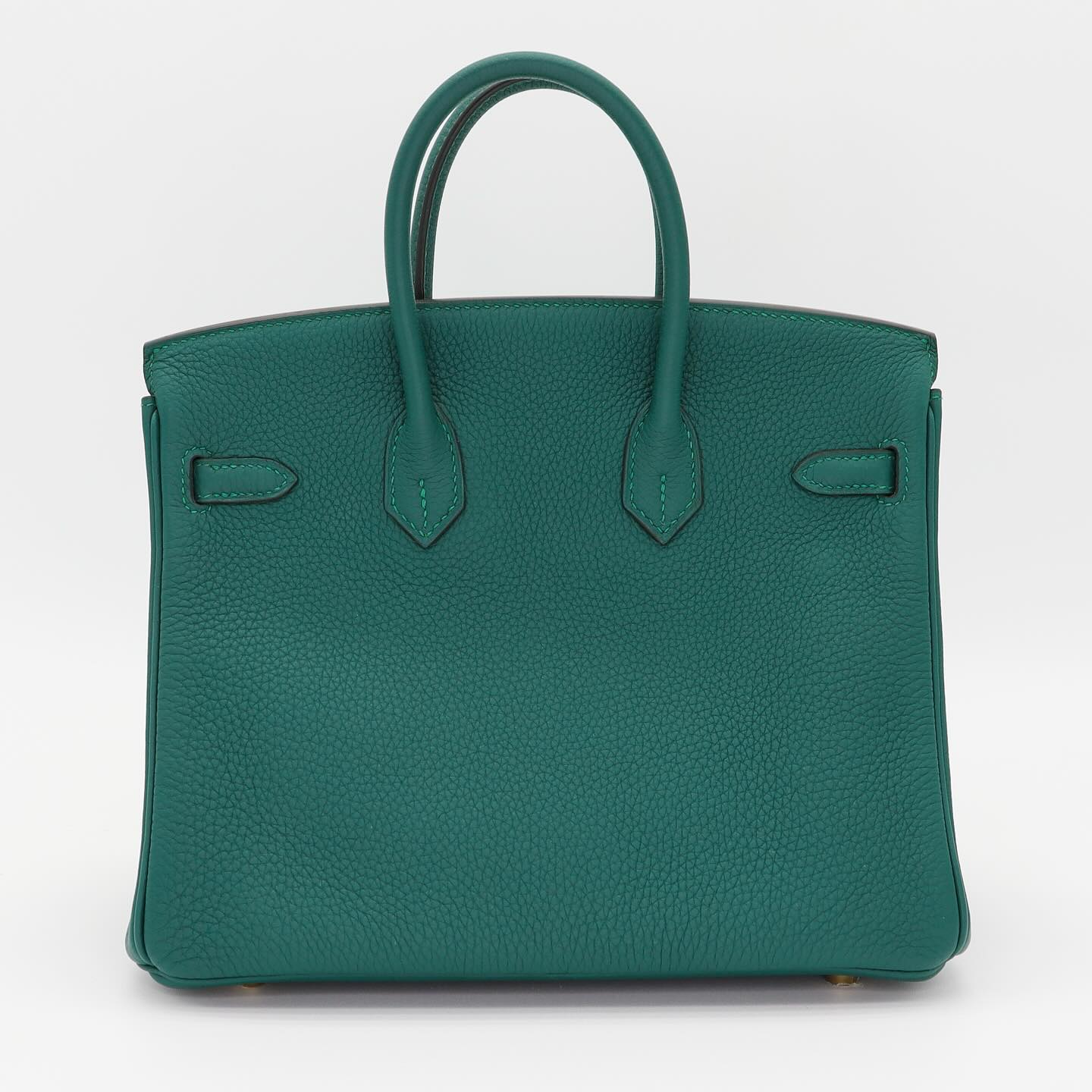 💚 Hermès Handbag || 30cm Birkin Malachite Togo Leather || Gold Hardware