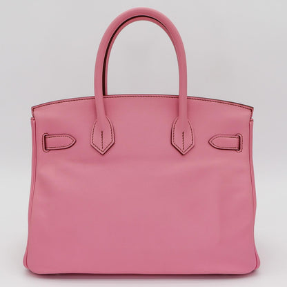 🎀 Hermès  Handbag || 30cm Birkin Bubblegum Swift Leather || Palladium Hardware