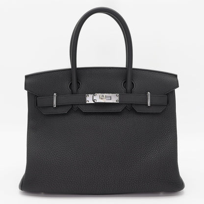 🖤 Hermès Handbag || 30cm Birkin Black Togo Leather || Palladium Hardware