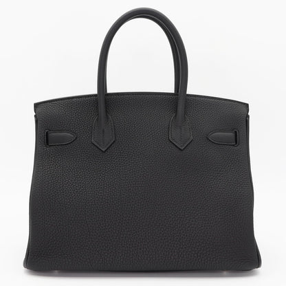 🖤 Hermès Handbag || 30cm Birkin Black Togo Leather || Palladium Hardware