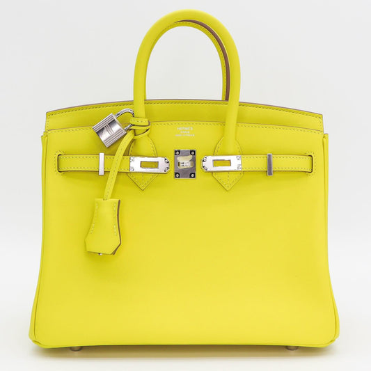 🍋 Hermès Handbag || 30cm Birkin Lime Swift Leather || Palladium Hardware