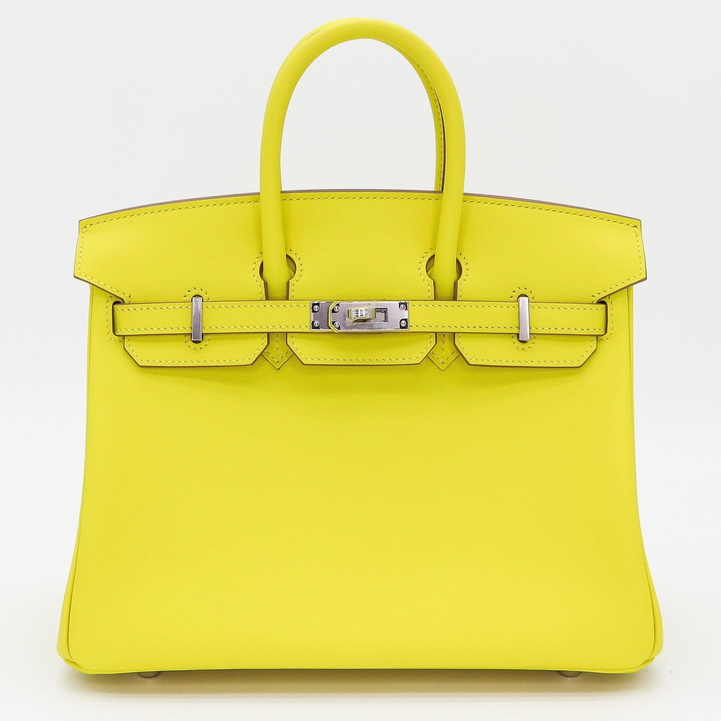 🍋 Hermès Handbag || 30cm Birkin Lime Swift Leather || Palladium Hardware