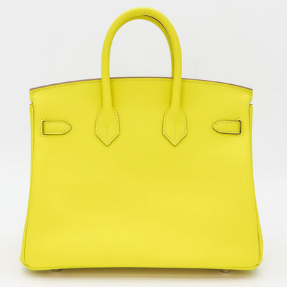 🍋 Hermès Handbag || 30cm Birkin Lime Swift Leather || Palladium Hardware