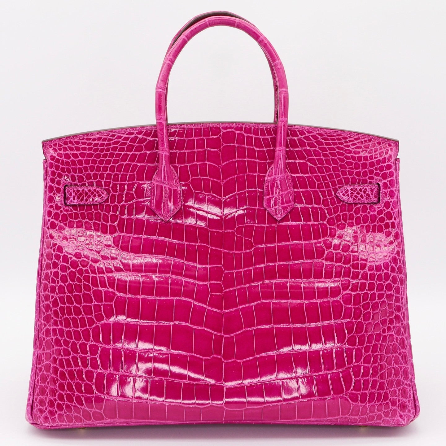 💖🐊Hermès Handbag || 30cm Birkin Rose Scheherazade Shiny Niloticus Crocodile || Gold Hardware