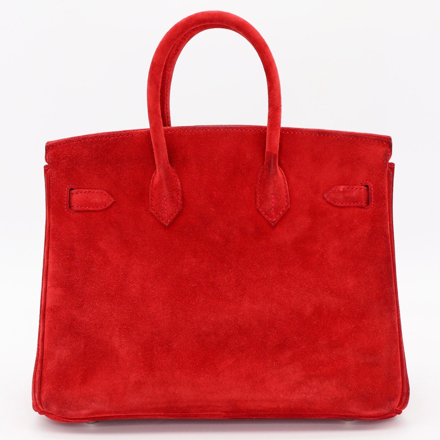 ❤️ Hermès Handbag || 30cm Birkin Doblis Rouge Vif Suede || Palladium Hardware