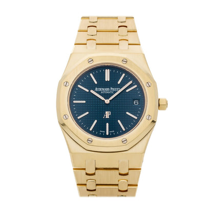 Audemars Piguet Royal Oak Jumbo Extra Thin Blue Dial Yellow Gold