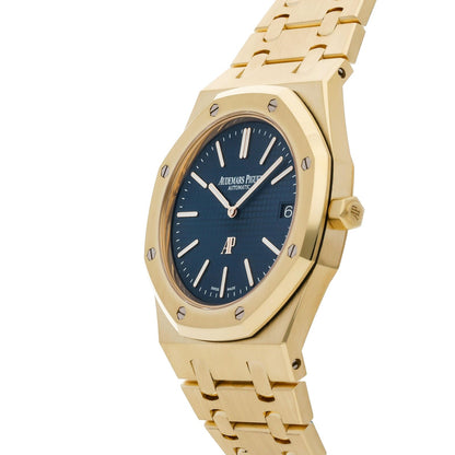 Audemars Piguet Royal Oak Jumbo Extra Thin Blue Dial Yellow Gold